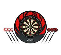 Red Dragon Darts | Razor Edge or Super Series Dart Board Set & Darts | High Performance Triangular Wiring - Includes Professional Darts, Dart board Surround, Flights, Stems & More