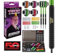 RED DRAGON Darts | Ultimate 50 Piece Peter Wright Darts Set | 22g Steel Tip