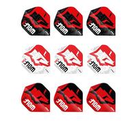 RED DRAGON Darts - Wolf Flight Pack (9 in Total) Extra Thick 100 Micron - Standard Shape Dart Flights - Professional Darts Accessories