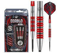Red Dragon Diablo 1 Darts | 90% Tungsten | Aggressive Grip | Red Dragon Tungsten Steel Tip Darts 28g | Winmau