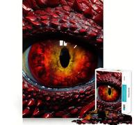 Red Dragon Eye 1000 Piece Jigsaw Puzzle for Teenagers Fine Logic Toy Relaxing Fun Neat Edge Wall Art Decor (38x26cm)