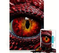 Red Dragon Eye 1000 Piece Jigsaw Puzzles for Teenagers Jigsaw Brain Workout Toy Group Play Art Assembly Classic Gift (50x75cm)