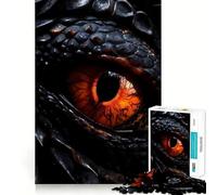 Red Dragon Eye 1000 Piece Jigsaw Puzzles for Teenagers Jigsaw Clear Logic Toy Peaceful Time Perfect Cut Santa Wish List (50x75cm)