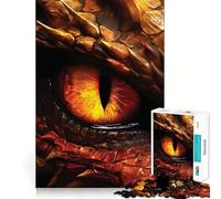 Red Dragon Eye Art Jigsaw Puzzles for Teenagers 1000 Piece Thought Toy Calm Escape Precise Edge Amazing Present (38x52cm)