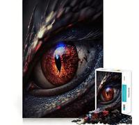 Red Dragon Eye Hard Jigsaw Puzzle for Adults 1000 Pieces Pure Logic Toy Home Activity Clean Cut Lovely Gift (50x75cm)