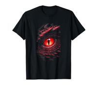 Red Dragon Eye Head Mythical Dragon Breathing Fire Fantasy T-Shirt