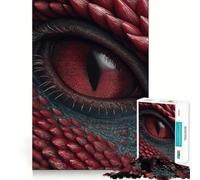 Red Dragon Eye Jigsaw Puzzles for Adults1000 Pieces Memory Boost Together Fun Image Assembly Art Collectible (38x52cm)