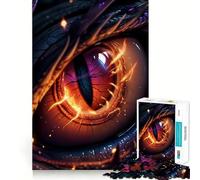 Red Dragon Eyes 1000 Piece Jigsaw Puzzle for Teenagers Fine Logic Toy Relaxing Fun Neat Edge Wall Art Decor (38x26cm)