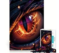 Red Dragon Eyes 1000 Pieces Jigsaw Puzzles for Teenagers Memory Upgrade Casual Relax Sharp Cut Art Display (38x52cm)