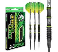 RED DRAGON Freestyle Steel Tip Darts, 23g, 90% Tungsten Barrels, Precision Razor Edge Grip, Includes Flights and Nylon Shafts