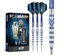 RED DRAGON Gerwyn Price Blue Iceman Originals - Tungsten Darts Set | 90% Professional Steel or Soft Tip Darts with Flights & Stems | Precision Balanced | High-Performance Dart