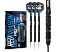 RED DRAGON Gerwyn Price Iceman Black SE 24g - Tungsten Darts with Flights and Shafts
