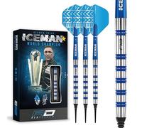 RED DRAGON Gerwyn Price Iceman Challenger 18g Tungsten Steel Darts Set with Hardcore Flights and Polycarbonate Stems