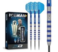Red Dragon Gerwyn Price Iceman Challenger 24 Gram Professional Tungsten Darts Set with Flights and Stems