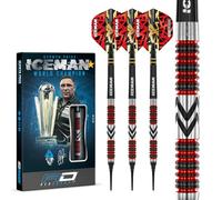 RED DRAGON Gerwyn Price Iceman Firebird 18 Gram Softip Premium Tungsten Darts Set with Flights and Stems