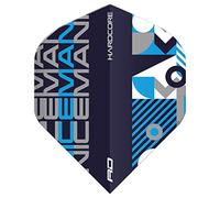 RED DRAGON Gerwyn Price Iceman Hardcore Stack Black and Blue Dart Flights - 3 Sets Per Pack (9 Flights in Total)