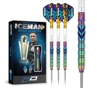 RED DRAGON Gerwyn Price Iceman Ionic 21g Professional 90% Tungsten Darts Set with Hardcore Iceman Flights & Nitrotech Stems