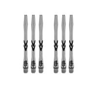 RED DRAGON Gerwyn Price Iceman V-Groove Aluminium with Logo Medium Black Stems