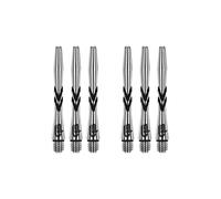 RED DRAGON Gerwyn Price Iceman V-Groove Aluminium with Logo Short Black Stems