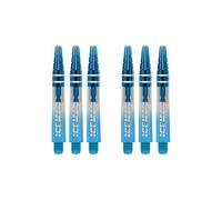 RED DRAGON Gerwyn Price Nitrotech Blue Dipped with Blue top Short Dart Shafts - 2 sets per pack (6 shafts in total)