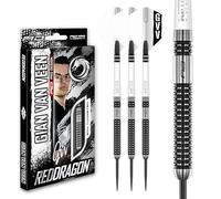 RED DRAGON Gian Van Veen Axis SE 21 Gram Premium Tungsten Steeltip Darts Set with Flights and Stems