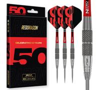 Red Dragon Grizzly 2 Darts | 50th Anniversary | Knurled | Diamond Sparkle Grip Steel Tip Darts 24g | Red Dragon Darts