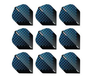 RED DRAGON Hardcore Ionic Blue Circles Dart Flights - 3 Sets Per Pack (9 Dart Flights in Total)
