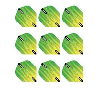 RED DRAGON Hardcore Ionic Green and Yellow Dart Flights - 3 sets Per Pack (9 Dart Flights in total)
