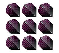 RED DRAGON Hardcore Ionic Pink Circles Dart Flights - 3 Sets Per Pack (9 Dart Flights in Total)