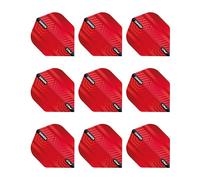RED DRAGON Hardcore Ionic Red Dart Flights - 3 sets Per Pack (9 Dart Flights in total)