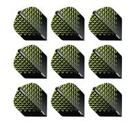 RED DRAGON Hardcore Ionic Yellow Circles Dart Flights - 3 Sets Per Pack (9 Dart Flights in Total)