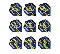 RED DRAGON Hardcore Luke Humphries Signature Blue Standard Dart Flights - 3 Sets Per Pack (9 Dart Flights in total)