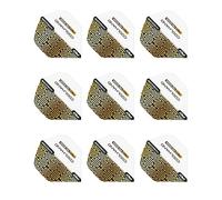 RED DRAGON Hardcore Premium Luke Humphries Gold and White Standard Dart Flights - 3 Sets Per Pack (9 Dart Flights in total)