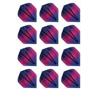 RED DRAGON Hardcore Radical Rainbow Extra Thick Standard Dart Flights - 4 sets Per Pack (12 Dart Flights in total)