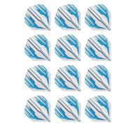 RED DRAGON Hardcore Radical White & Blue Extra Thick Standard Dart Flights - 4 sets Per Pack (12 Dart Flights in total)