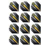 RED DRAGON Hardcore Radical Yellow Flash Dart Flights - 4 sets Per Pack (12 Dart Flights in total)
