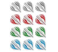RED DRAGON Hardcore Selection Pack Light Wings Extra Thick Standard Dart Flights - 4 sets Per Pack (12 Dart Flights in total)