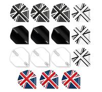 RED DRAGON Hardcore Union Jack Pack Extra Thick Standard Dart Flights - 5 sets Per Pack (15 Dart Flights in total)