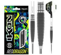 RED DRAGON Ikon 1.1 23 Gram Professional Tungsten Steeltip Darts Set with Flights and Stems