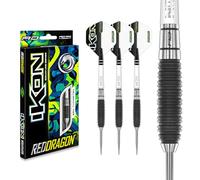 RED DRAGON Ikon 1.3 25 Gram Professional Tungsten Steeltip Darts Set with Flights and Stems