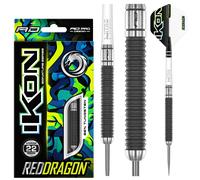 RED DRAGON Ikon 1.4 22 Gram Professional Tungsten Steeltip Darts Set with Flights and Stems