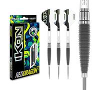RED DRAGON Ikon 1.1 25 Gram Professional Tungsten Steeltip Darts Set with Flights and Stems