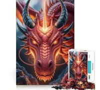 Red Dragon Jigsaw Puzzles 1000 Pieces for Teenagers Raise Memory Easy Leisure Clean Edge Xmas Surprise (50x75cm)