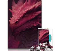 Red Dragon Jigsaw Puzzles for Teenagers,for Educational Game Challenge Toy for Is Ideal As A Gift for The Whole Family (38x26cm)