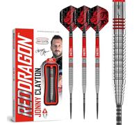 RED DRAGON Jonny Clayton Original 2.0 24 Gram Premium Tungsten Steeltip Darts Set with Flights and Stems