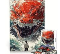 Red Dragon Legendary 1000 Pieces Jigsaw Puzzles for Teenagers Memory Upgrade Casual Relax Sharp Cut Art Display (38x26cm)