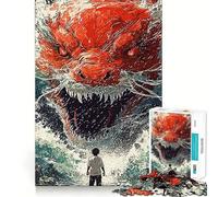 Red Dragon Legendary 1000 Pieces Jigsaw Puzzles for Teenagers Memory Upgrade Casual Relax Sharp Cut Art Display (38x26cm)