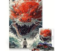 Red Dragon Legendary Hard Jigsaw Puzzle for Adults 1000 Pieces Mind Puzzle Calm Relax Art Assembly (50x75cm)