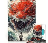 Red Dragon Legendary Hard Jigsaw Puzzle for Adults 1000 Pieces Mind Puzzle Calm Relax Art Assembly (50x75cm)