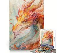 Red Dragon Legendary Jigsaw Puzzles 1000 Pieces for Teenagers Raise Memory Easy Leisure Clean Edge Xmas Surprise (50x75cm)